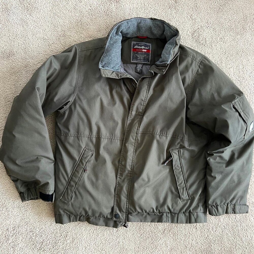 Eddie Bauer WeatherEdge Down Waterproof Winter Jacket, Olive Green, Mens XL Tall